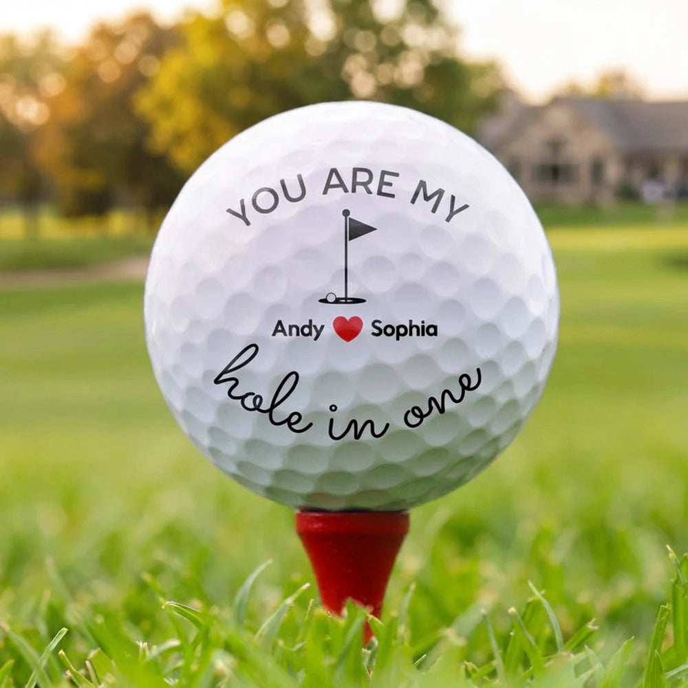 Personalized Golf Ball Couples Gift - Romantic Golf Keepsake for Anniversaries Sports MagicInPrints