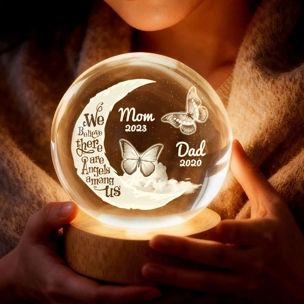 Personalized Memorial Moon Lamp for Family - Remembrance Gift Lamp MagicInPrints