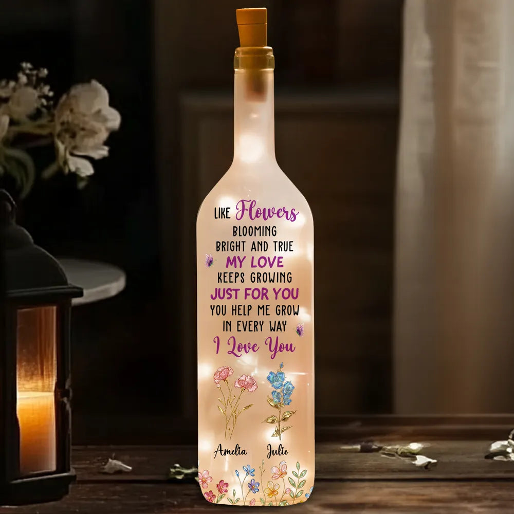 Personalized LED Wine Bottle Lamp for Loved Ones - Romantic Gift Lamp MagicInPrints