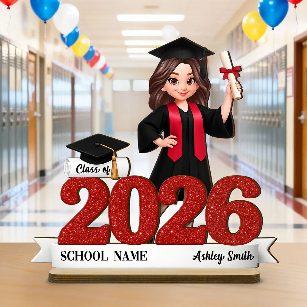 Custom Graduation Figurine Class of 2026 for Students - Personalized Keepsake Gift Plaque MagicInPrints