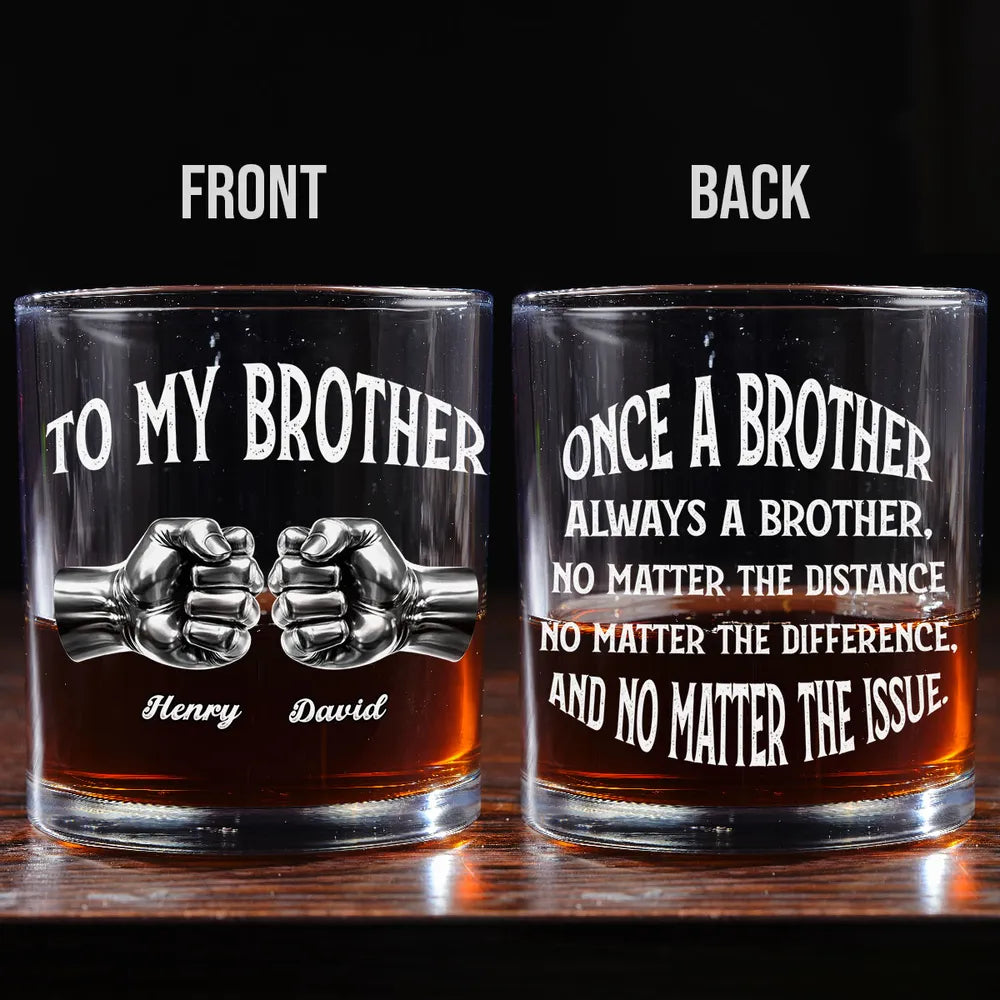 Personalized Whiskey Glass for Brother - Sentimental Gift for Brothers Cup MagicInPrints