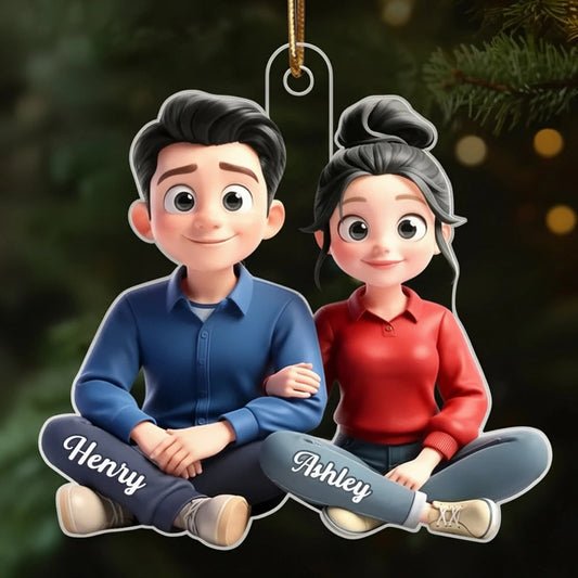 Custom Couple Christmas Ornament - Personalized Gift for Holidays Ornament MagicInPrints