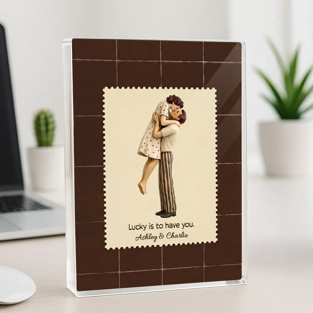Personalized Romantic Acrylic Block for Couples - Anniversary or Wedding Gift Plaque MagicInPrints