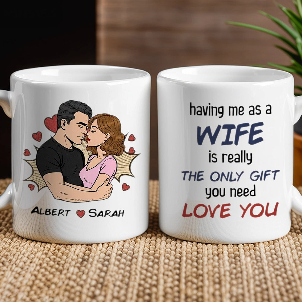 Personalized Couple Mug Set for Wife - Romantic Gift for Anniversary Cup MagicInPrints