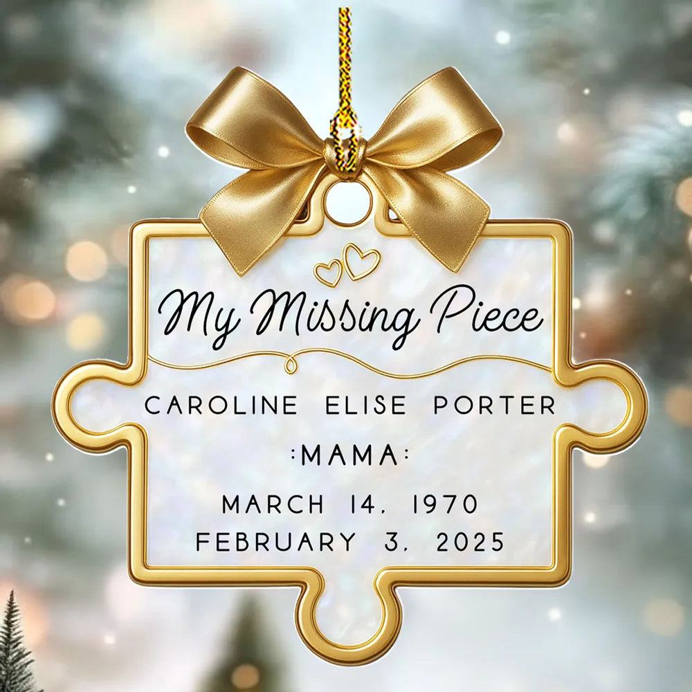Personalized Memorial Puzzle Piece Ornament for Family - Remembrance Gift Ornament MagicInPrints