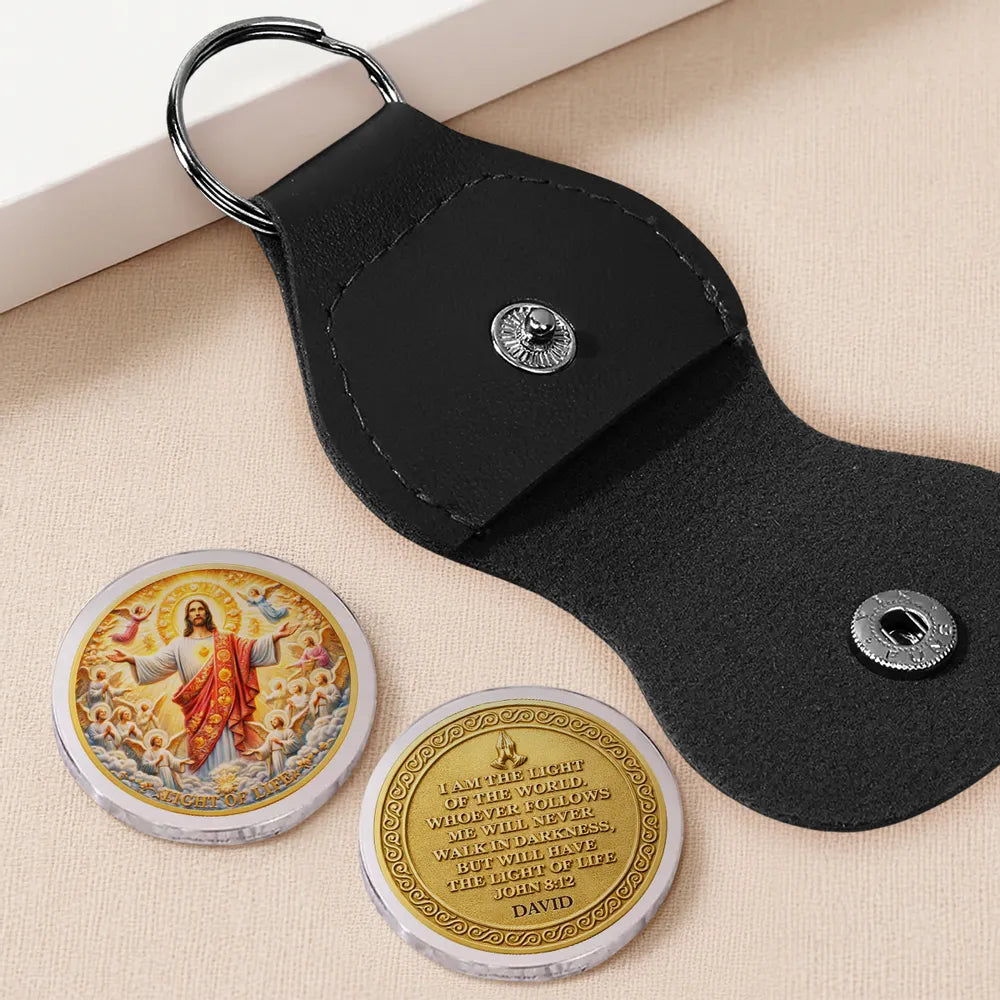 Engraved Religious Coin Keychain for Christians - Inspirational Gift Keychain MagicInPrints
