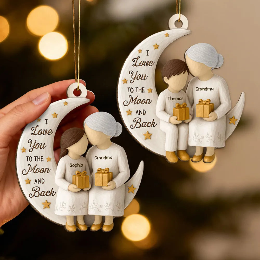 Personalized Grandma and Grandchild Ornament - Sentimental Holiday Gift Ornament MagicInPrints