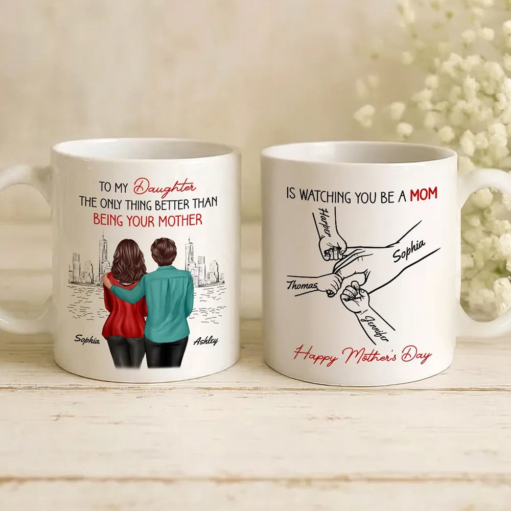 Personalized Mother's Day Mug for Daughter - Sentimental Gift with Custom Names Cup MagicInPrints