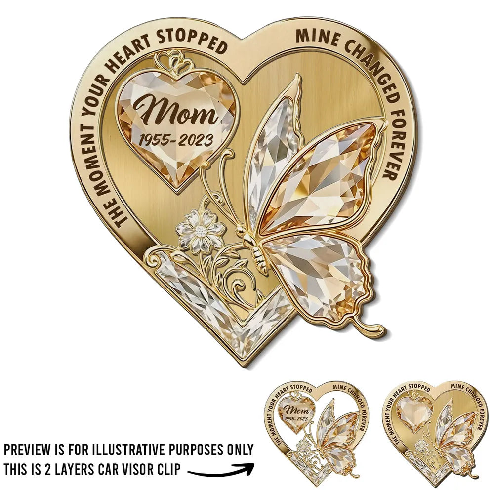 Personalized Memorial Car Ornament for Mom - Heartfelt Remembrance Gift Car Hanger MagicInPrints