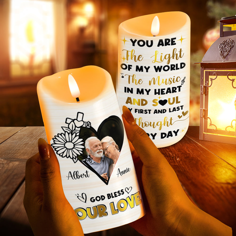 Custom LED Candle for Couples - Perfect Personalized Valentine's Day Gifts Led Candle PopCulturePrints