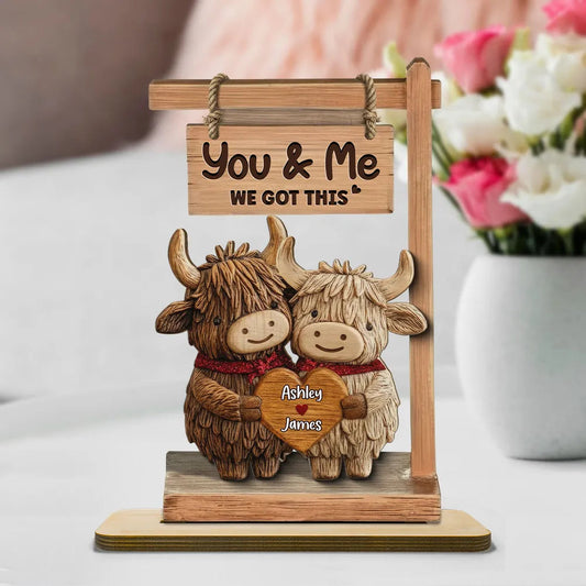 Personalized Wooden Couple Figurine for Couples - Romantic Gift for Anniversary Plaque MagicInPrints