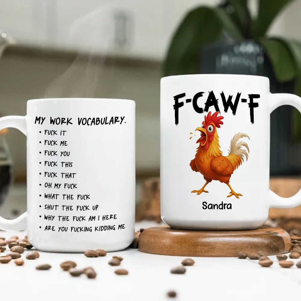Personalized Funny Chicken Mug for Adults - Work Humor Gift Cup MagicInPrints