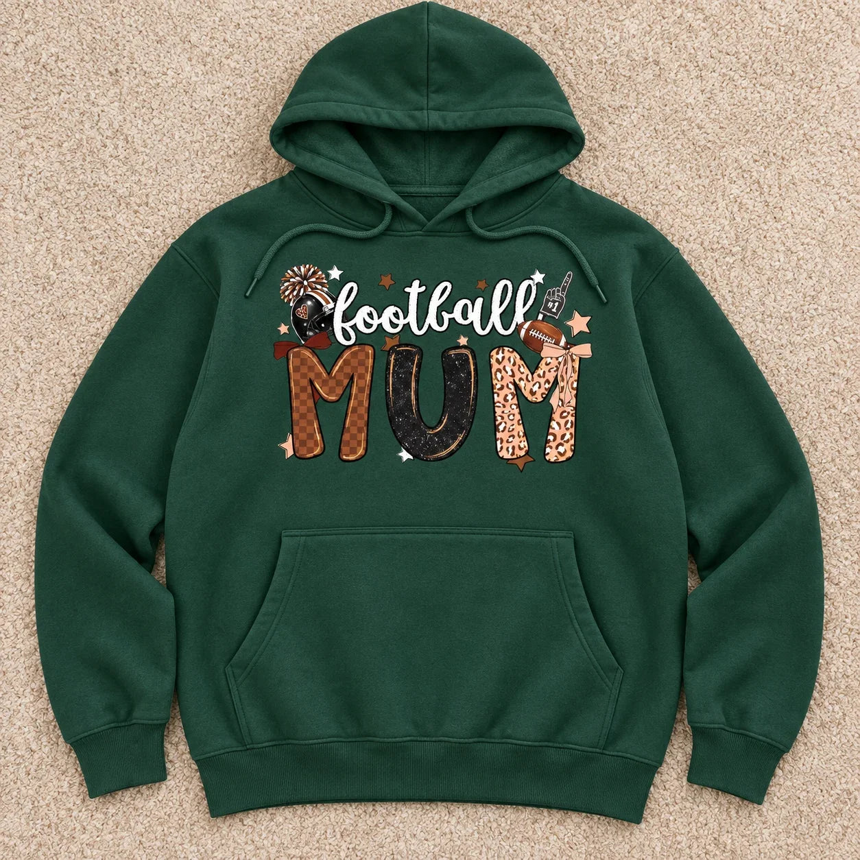 Personalized Football Mama Hoodie Custom Gift for Mom