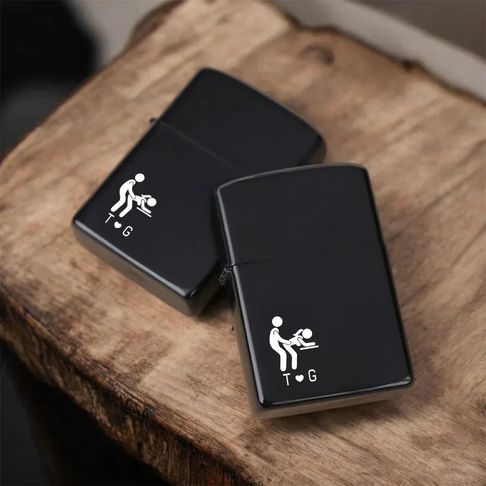 Personalized Metal Lighter Funny Gift for Couple | Custom Humor