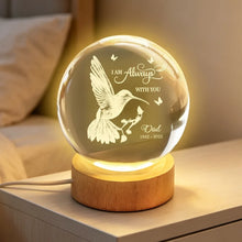 Load image into Gallery viewer, Personalized Hummingbird Globe Lamp Memorial Gift for Loved Ones

