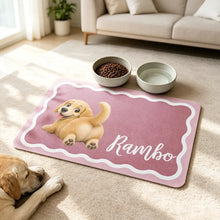 Load image into Gallery viewer, Personalized Dog Feeding Mat Custom Name Gift for Dog Lovers
