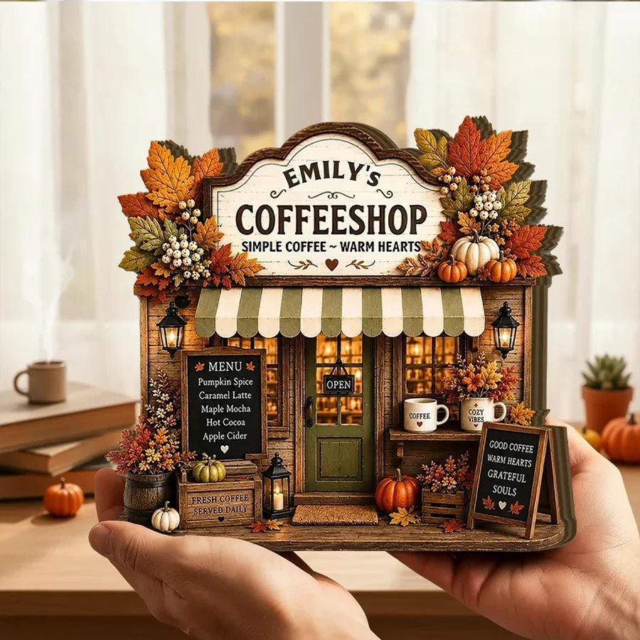 Personalized Thick Wooden Coffee Plaque Gift for Mom or Friend