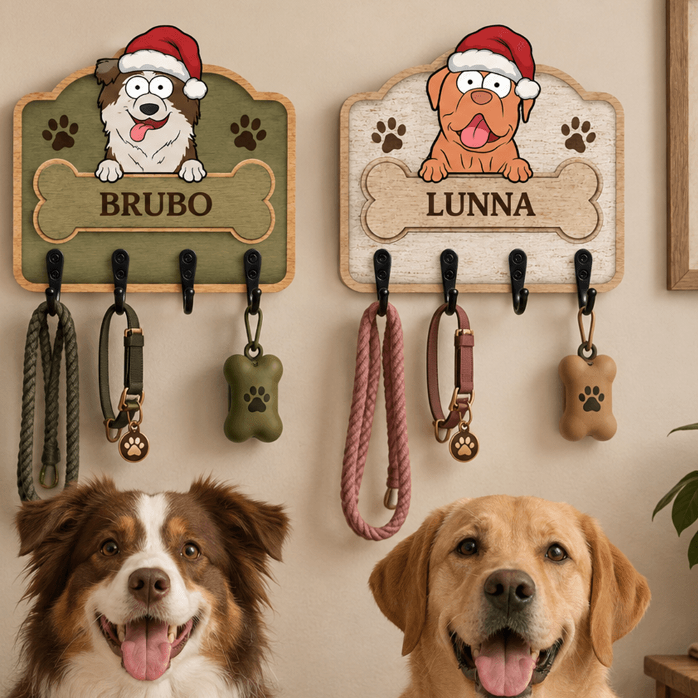 Personalized Dog Breed Key Holder Custom Name Gift for Dog Lovers
