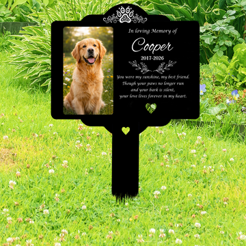 Personalized Metal Garden Stake Dog Memorial Gift for Pet Owners
