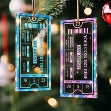Load image into Gallery viewer, Personalized Concert Ticket Ornament Custom Gift for Music Fans
