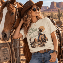 Load image into Gallery viewer, Personalized Cowgirl T-Shirt Custom Horse Gift for Horse Lovers
