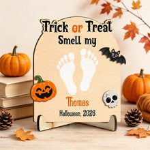 Load image into Gallery viewer, Personalized Halloween Wooden Plaque Cute Family Gift for New Parents

