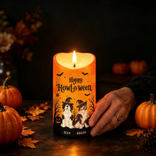 Load image into Gallery viewer, Personalized Flameless LED Candle Happy Howl-o-ween Gift for Dog Lover
