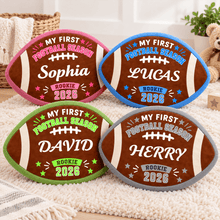Load image into Gallery viewer, Personalized Football Shaped Pillow Custom Name Year Gift for Kids
