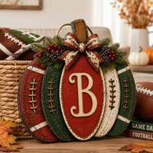 Load image into Gallery viewer, Personalized Autumn Pumpkin Wooden Sign Gift for Family
