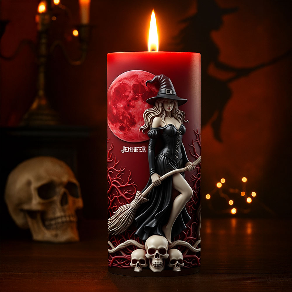 Embrace the Enchantment: Witch LED Candle - Personalized Gifts for Witch Lovers Led Candle MagicInPrints