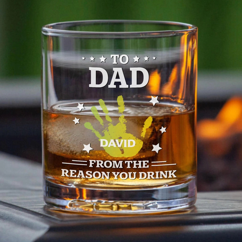 Personalized Whiskey Glass for Dad with Kids' Names - Father's Day Gift Cup MagicInPrints