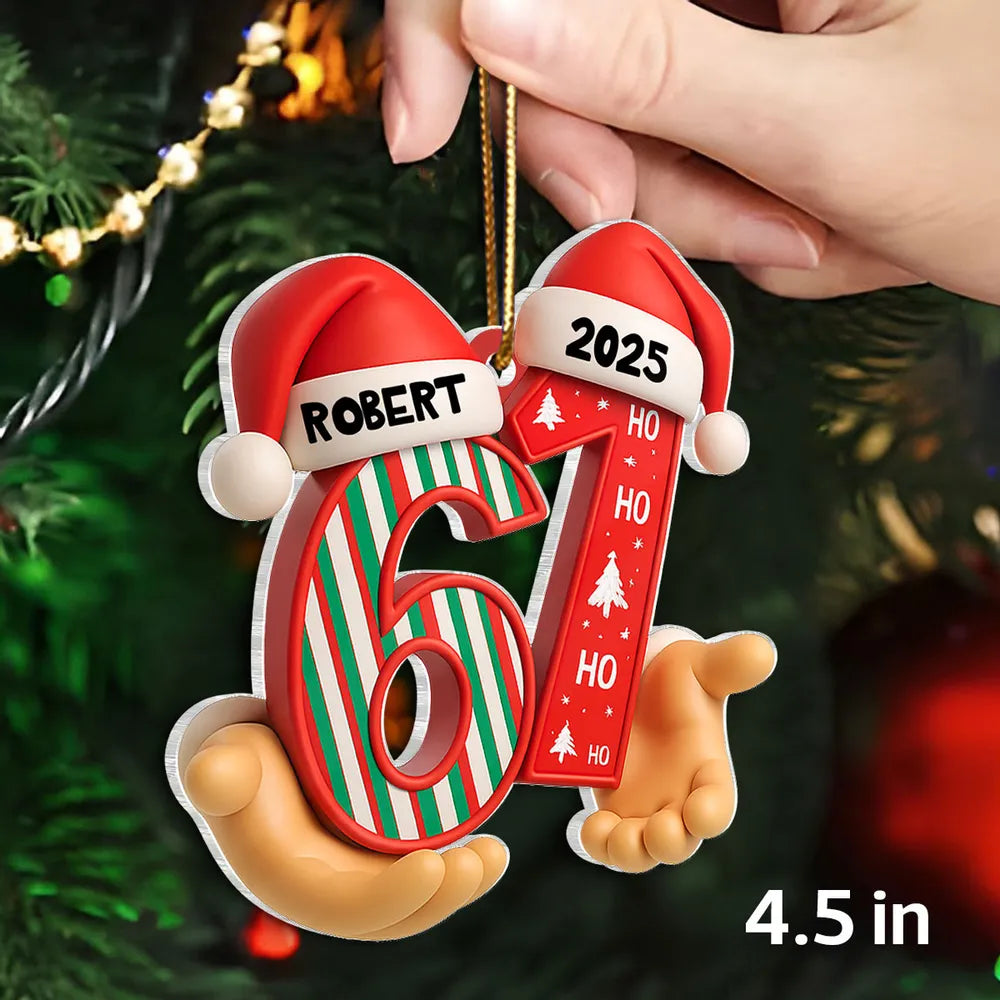 Personalized Christmas Ornament for Adults - Custom Name and Year Decoration Ornament MagicInPrints