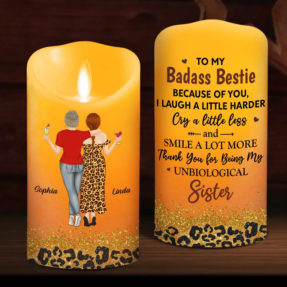 Personalized Friendship Candle for Best Friend - Sentimental Gift for Unbiological Sister Lamp MagicInPrints