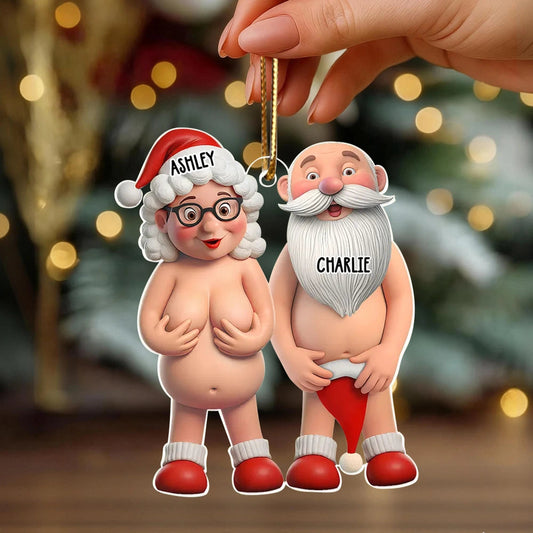 Personalized Funny Couple Christmas Ornament - Holiday Decor Gift Ornament MagicInPrints