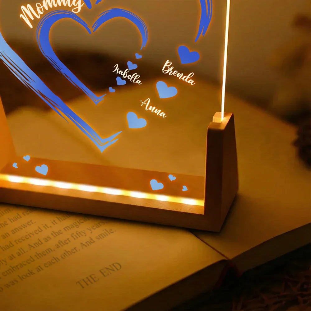 Personalized Heart Acrylic Plaque for Family - Mother's Day Gift Plaque MagicInPrints