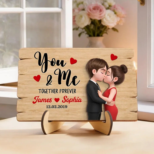 Personalized Romantic Wooden Sign for Couples - Anniversary Gift Plaque MagicInPrints