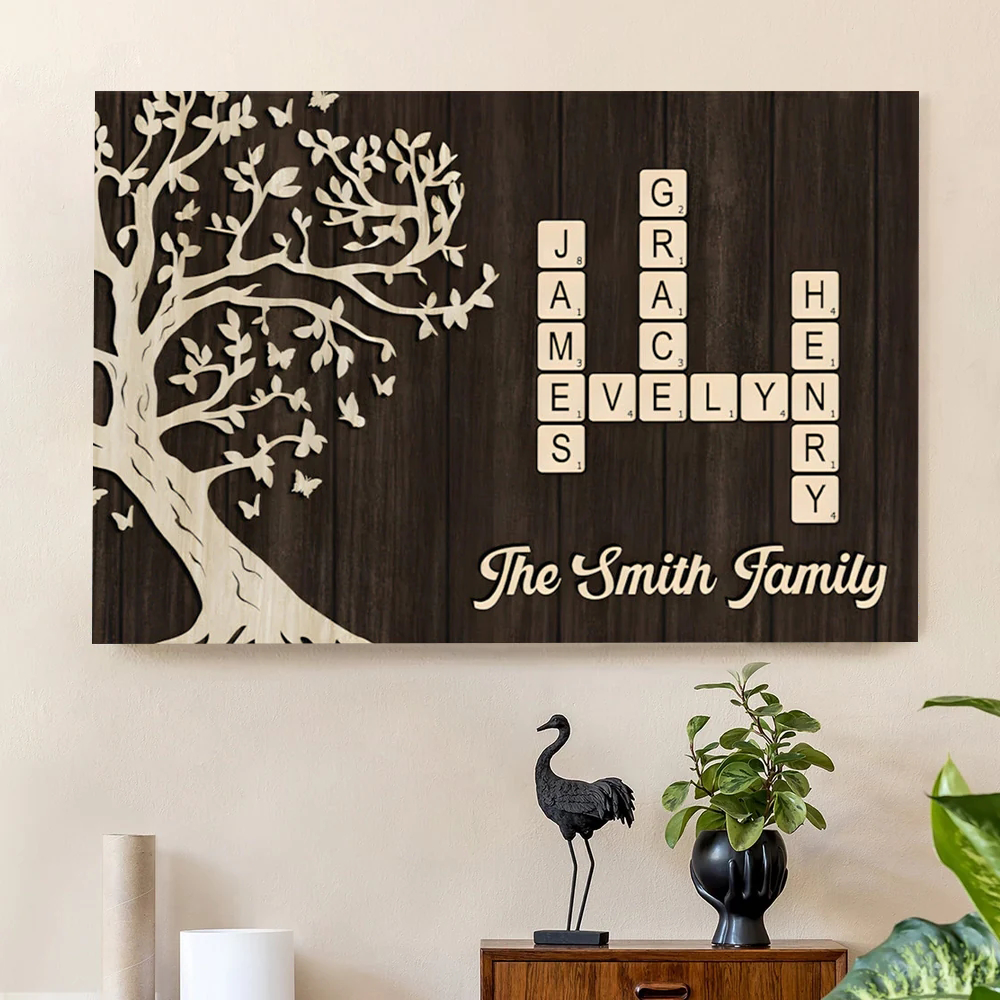Personalized Family Name Wooden Wall Art with Tree Design - Home Decor Gift Other MagicInPrints