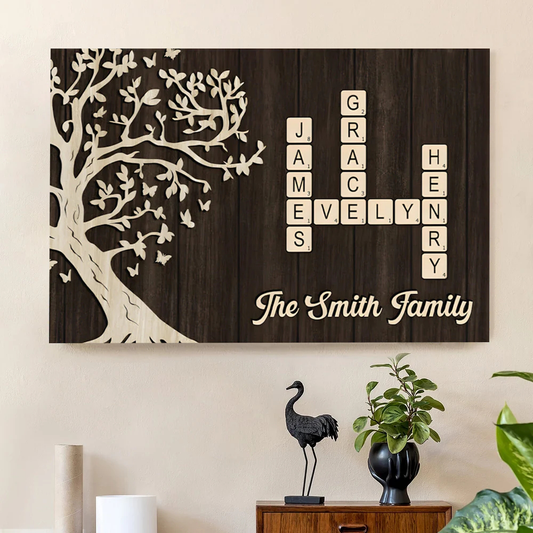 Personalized Family Name Wooden Wall Art with Tree Design - Home Decor Gift Other MagicInPrints