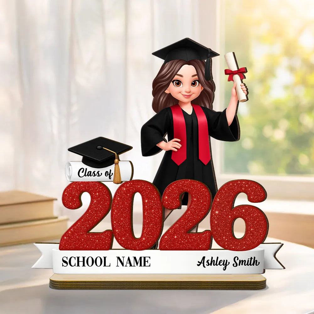 Custom Graduation Figurine Class of 2026 for Students - Personalized Keepsake Gift Plaque MagicInPrints
