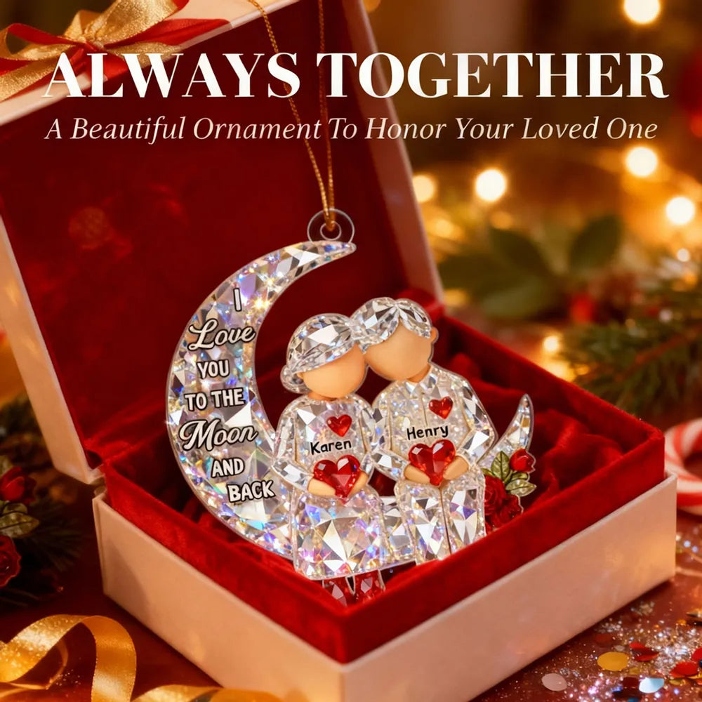 Personalized Couple Ornament for Christmas - Love You to the Moon and Back Ornament MagicInPrints