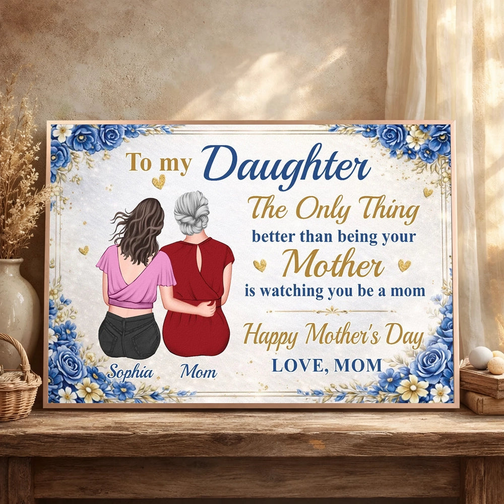 Personalized Mother's Day Canvas for Daughter - Sentimental Gift with Custom Names Poster or Canvas MagicInPrints
