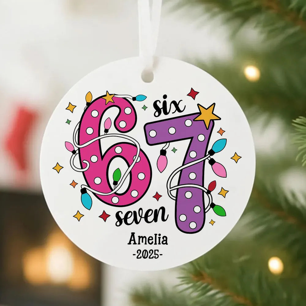 Personalized Christmas Ornaments for Adults - Custom Year 67 Design Ornament MagicInPrints