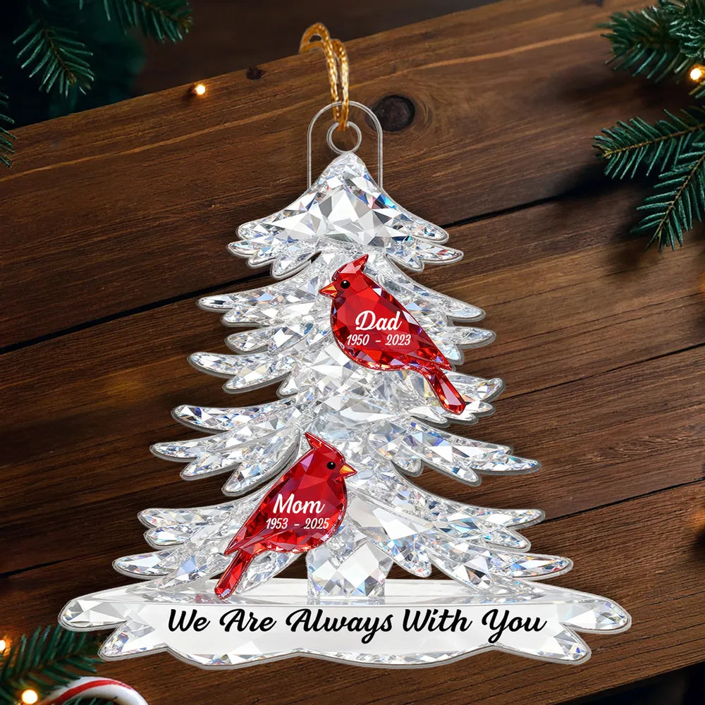 Personalized Memorial Crystal Ornament for Family - Christmas Tree Keepsake Ornament MagicInPrints