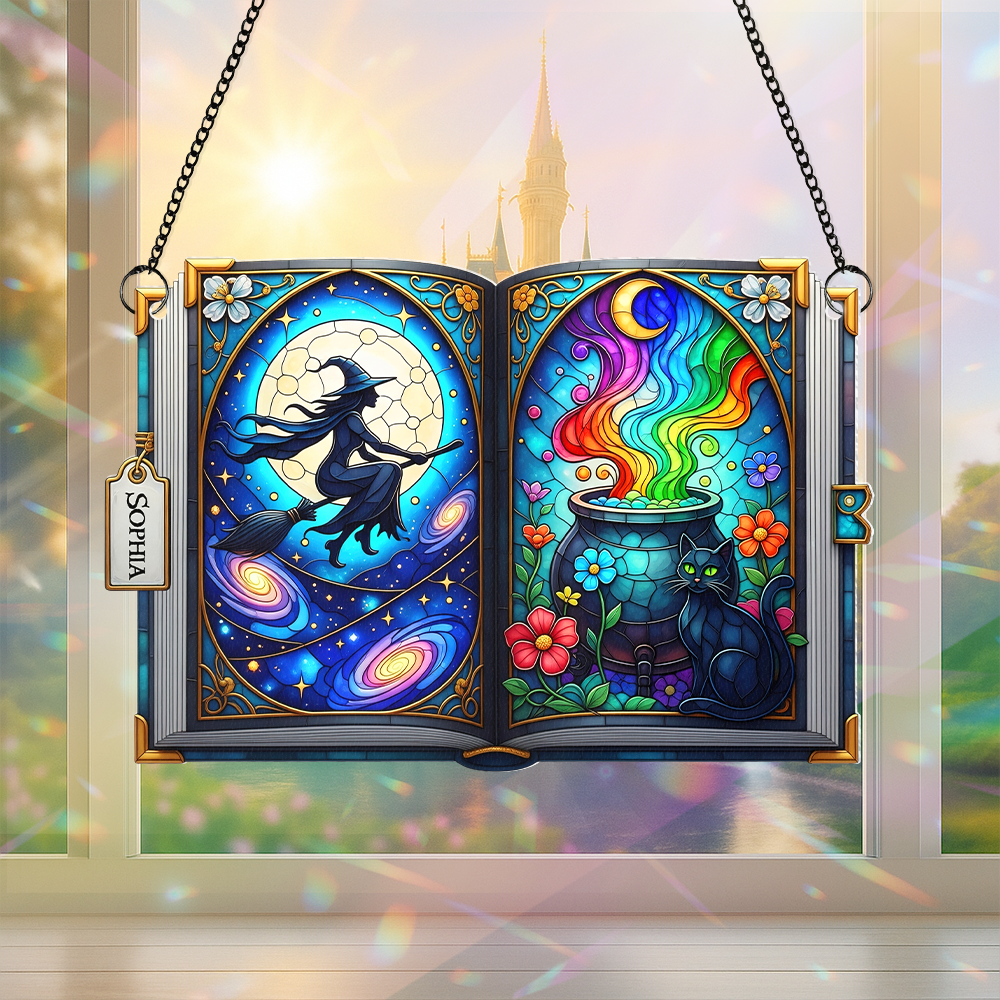 Witch suncatcher - Personalized Gifts For Witch Lover Ornament MagicInPrints