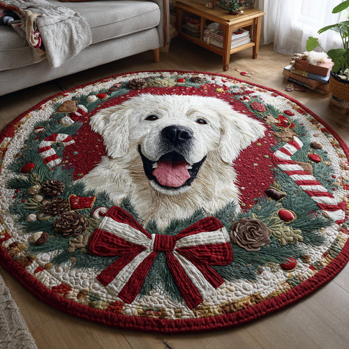 Celebrate Your Loyal Companion – Personalized Quilted Round Mat – Gift for Dog Lovers Quilted Round Mat MagicInPrints