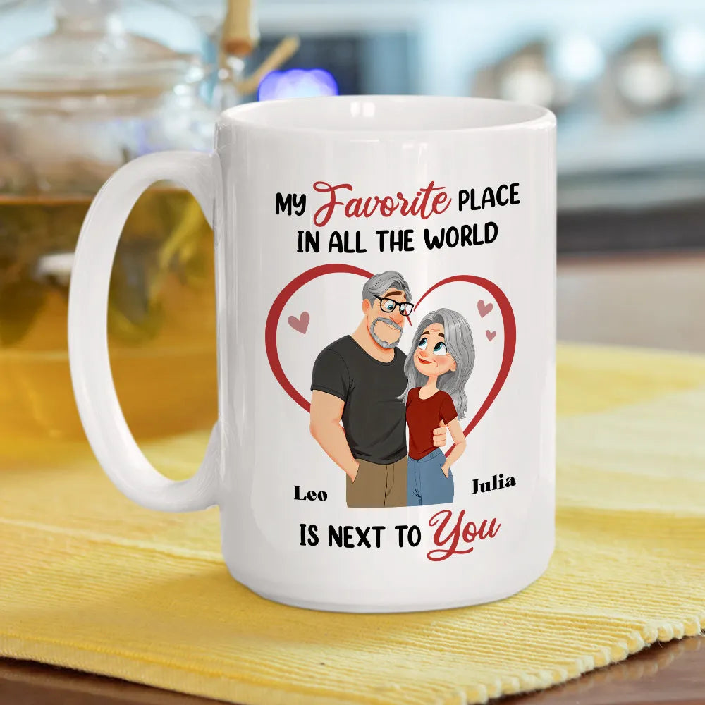 Personalized Couple Mug for Loved Ones with Heart Design - Romantic Gift Cup MagicInPrints