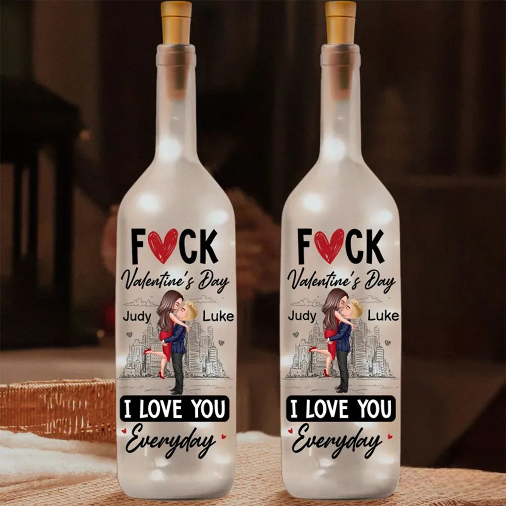 Customizable Wine Bottle Lamp for Couples - Romantic Gift Lamp MagicInPrints