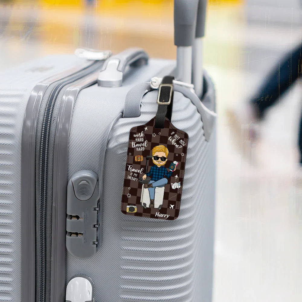 Personalized Luggage Tag for Travelers - Travel Therapy Design Travel Gear MagicInPrints
