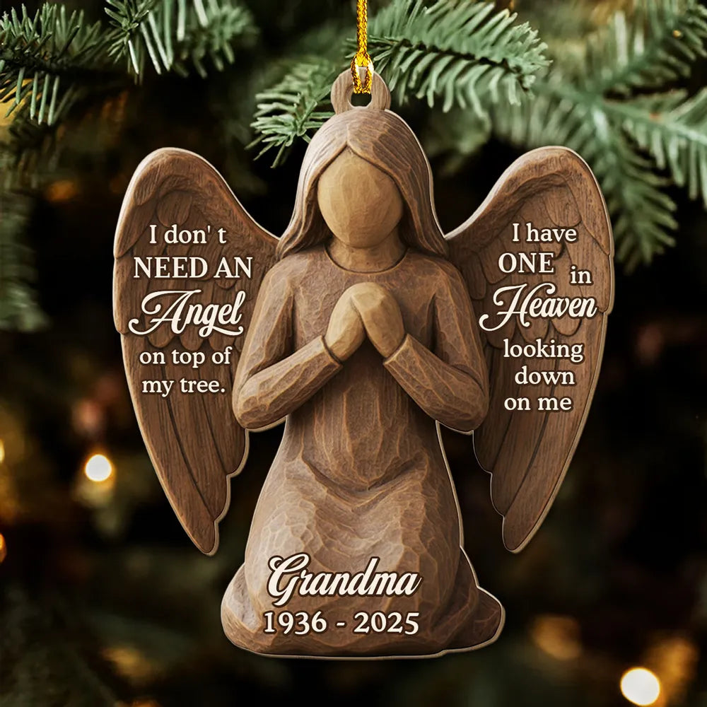 Personalized Memorial Angel Ornament for Grandma - Sentimental Christmas Keepsake Ornament MagicInPrints