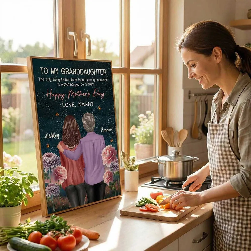 Personalized Canvas Print for Granddaughter - Heartfelt Mother's Day Gift from Nanny Poster or Canvas MagicInPrints